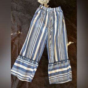 Striped Wide-Leg Pants